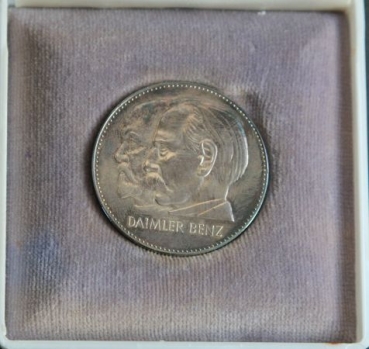 Mercedes-Benz Celebrationcoin "75 Jahre Motorisierung des Verkehrs" 1961 in original box (6305)